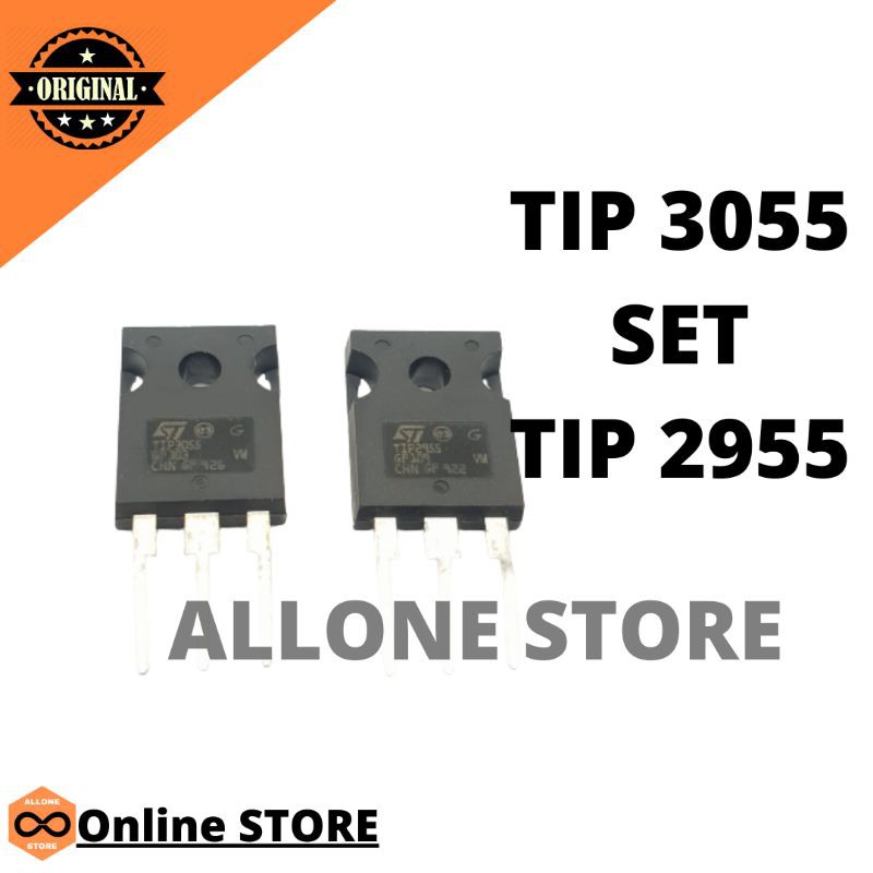 

TRANSISTOR TR TIP 3055 SET TIP 2955