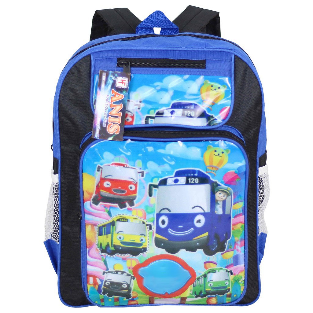 Ransel Anak TK Paud Souvenir Ultah Bagus Tas Anak Keplek Little Bus Biru Murah