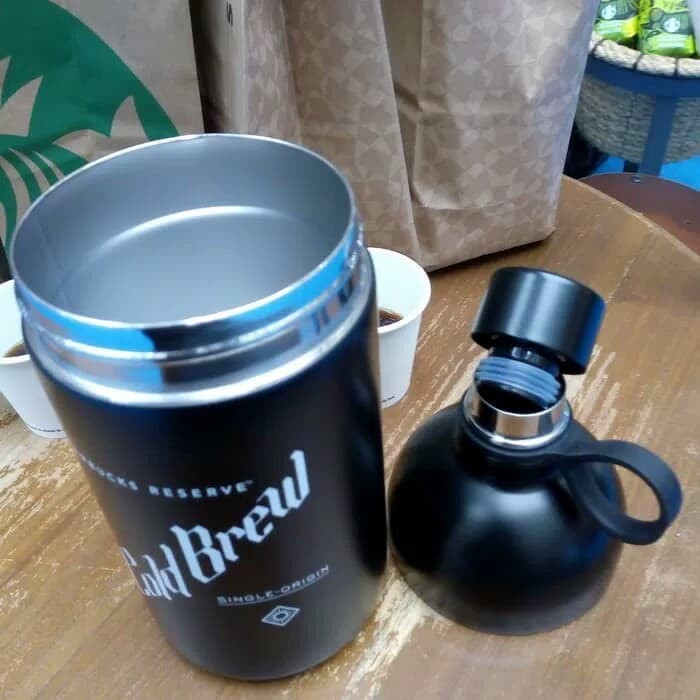 Stok Ready STARBUCKS TUMBLER BOTTLE COLD BREW RESERVE EDITION BLACK 1 LITER