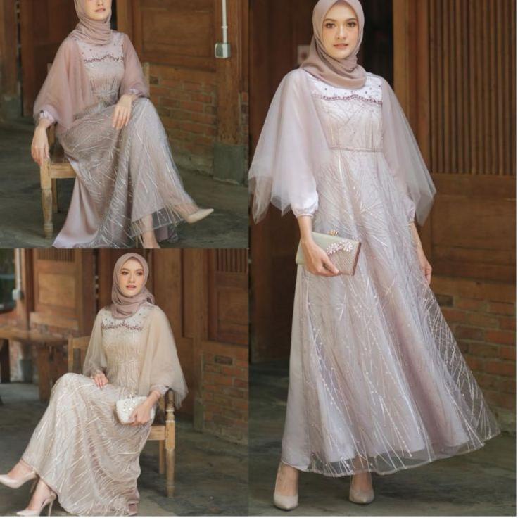 Serbuuuu.. COUPLE GAMIS LUNA DRESS MODERN BAJU SYARI BUSANA MUSLIM SARIMBIT RAMADHAN KONDANGAN BAJU 