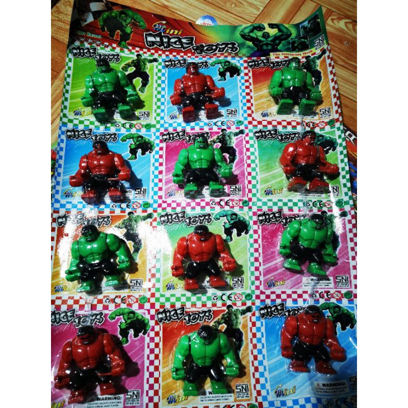 mainan boneka robot hulk avenger hijau merah avengers super heroes