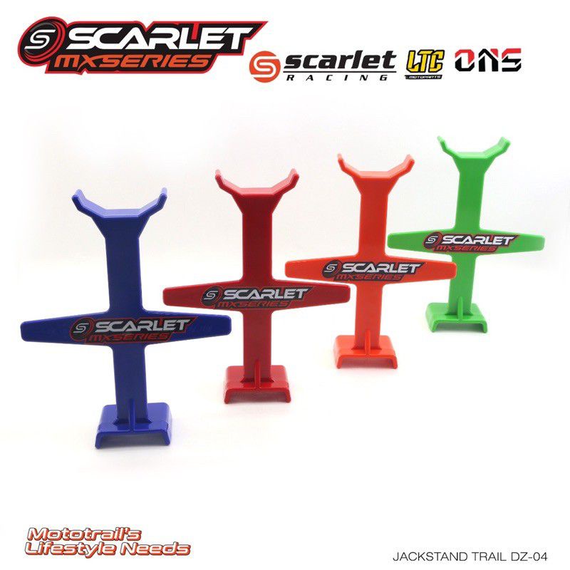 Jack stand Pedok tengah Jackstand Scarlet untuk trail supermoto klx crf wr cross trabas model 04 dll