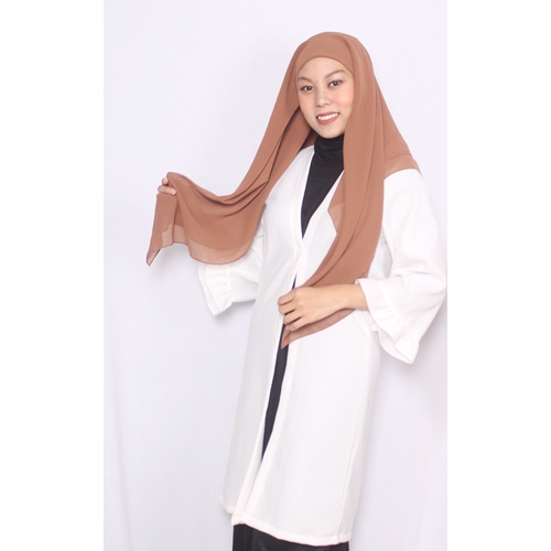 HIJAB SEGIEMPAT INSTAN/HIJAB MALAYSIA/JILBAB SEGI EMPAT MALAY PLUS INNER 2IN1 CERUTY BABYDOLL DINAYA