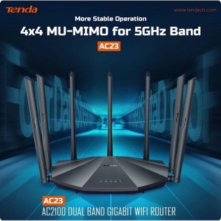 Tenda AC23 AC2100 Dual Band Gigabit WiFi Router MU-MIMO AC 2100 AC 23