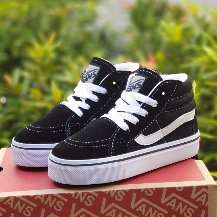 SEPATU VANS SK8 Baby Junior Kids BLACK WHITE HITAM PUTIH KADO COWOK CEWEK LAKI LAKI PEREMPUAN Murah