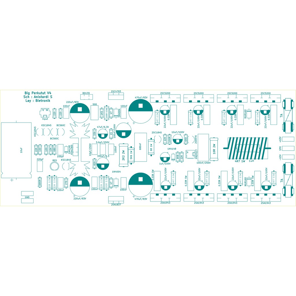 PCB Big Perkutut Amp Dauble layer