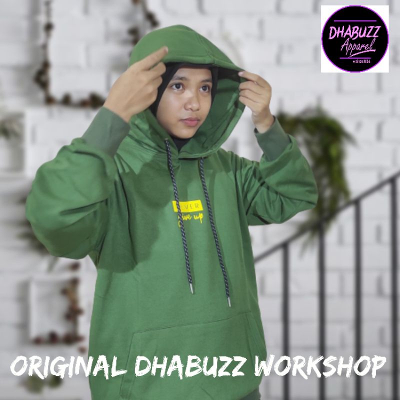 Dhabuzz sweater hoodie oversize green edition never giveup savage
