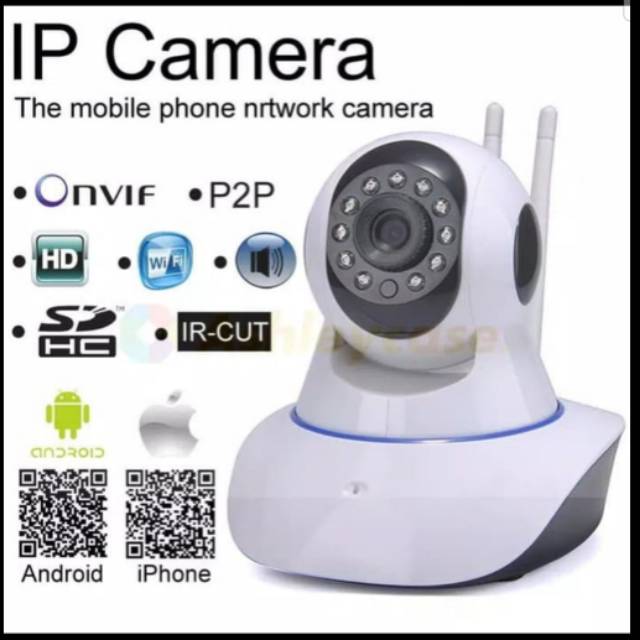 IP Camera CCTV P2P dual antena night vision