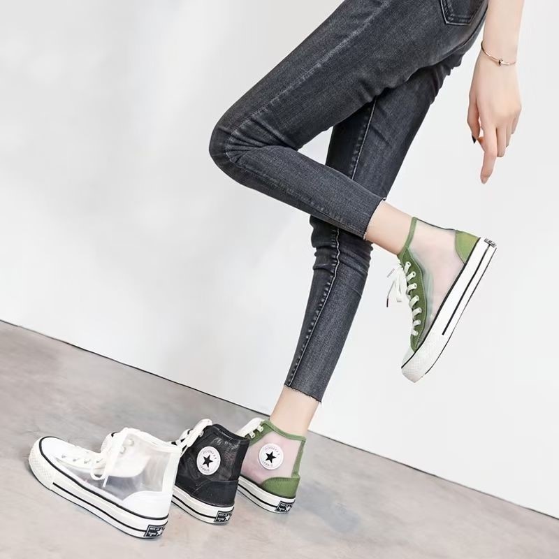 Sepatu Sneakers Wanita Fashion High Top Sepatu Korea Terbaru Spatu snakers Cewek Import Kekinian SP-179