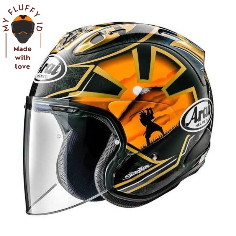 Helm Scott Pedrosa II Motif Samurai / Replika Helm Arai Samurai Ram 4