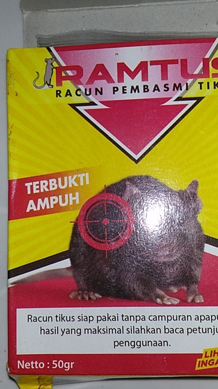 Ramtus Obat Racun Tikus Langsung Mati Kering Tidak Bau Sangat Ampuh Racun Pembasmi Tikus 1 Pack