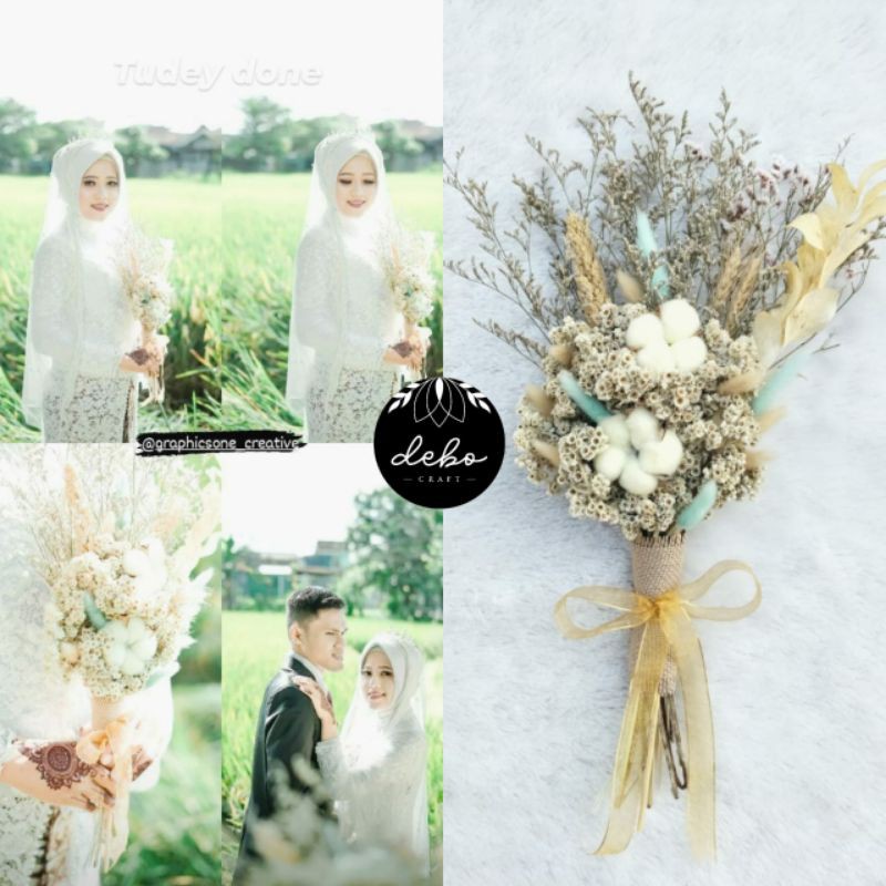 Bridesmaid Bouquet Rustic Wedding Buket Bunga