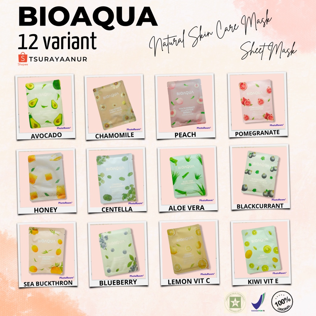 [BPOM] [ASLI] - BIOAQUA Natural Skin Care Mask SHEET MASK MASKER WAJAH MASKER TISSUE MASKER TOPENG B