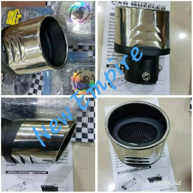 Muffler buntut knalpot racing jaring mobil brio
