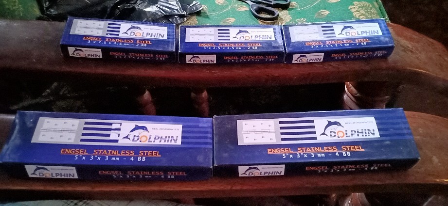 Engsel Pintu Stainless Steel Uk. 5 Merk Dolphin Asli