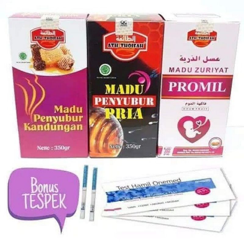 [PAKET] Madu Promil Zuriat + Madu Subur Pria + Madu Subur Kandungan 350 gr Ath Thoifah || Paket Prom