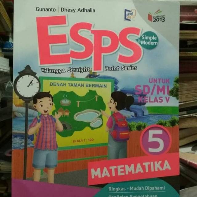  Buku  ESPS  Matematika  Kelas  5  SD Erlangga K 13 Shopee 