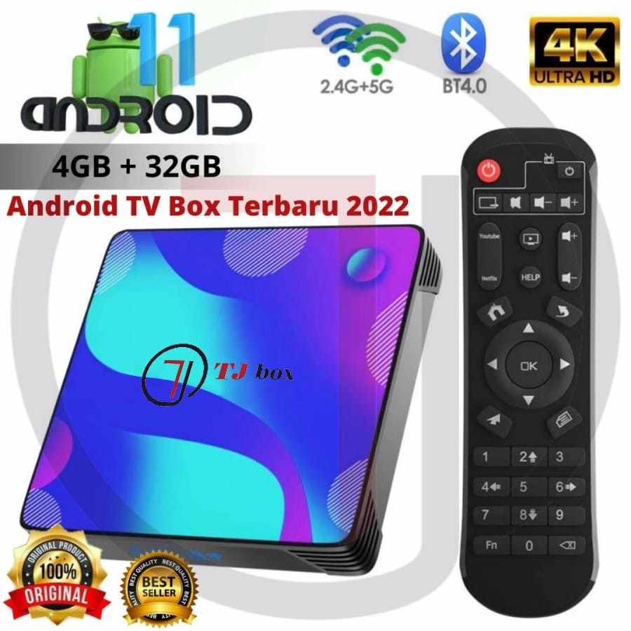 TJBox X88 Pro10 RK3318 Android tv box Ram 4GB Rom 32GB Android 11 ORI