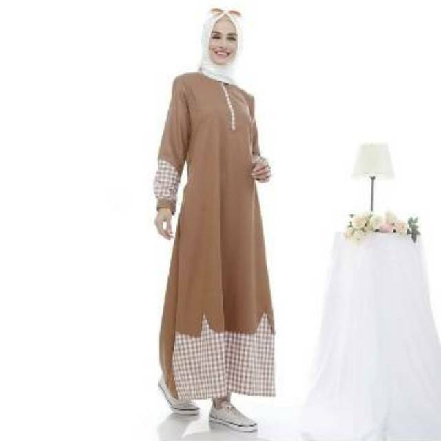 Vgdoremi maxi dress muslim maxy wanita katun busui friendly