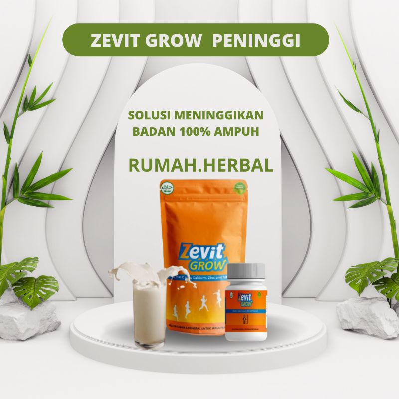 ZEVIT GROW SUSU Peninggi Badan Terlaris susu penambah tinggi