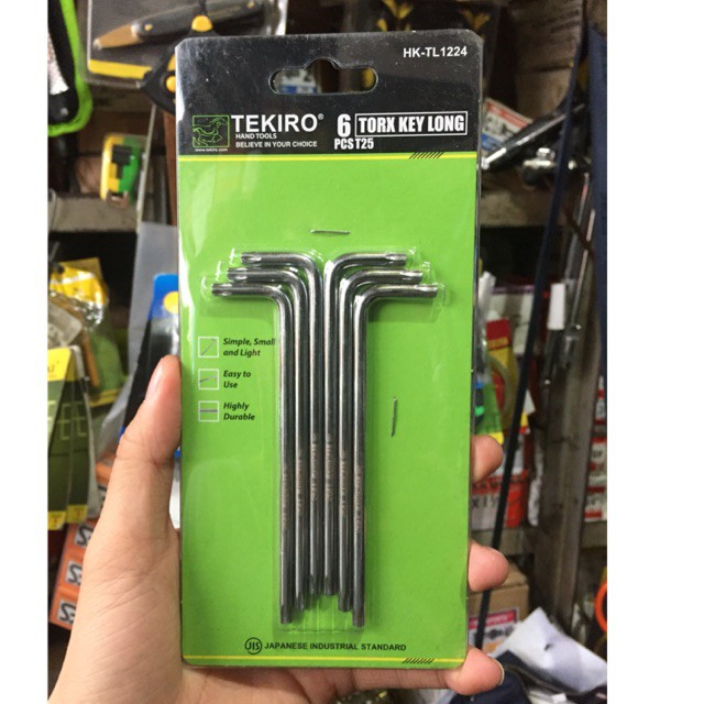 PROMO!!! Tekiro Kunci L Bintang Panjang T25 / Tekiro Torx Key Long (per set)