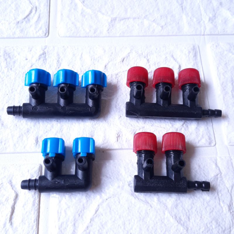 Kran Aerator 2 3 Cabang 2 Way 3 Way lubang Udara aquarium hidroponik kultur artemia
