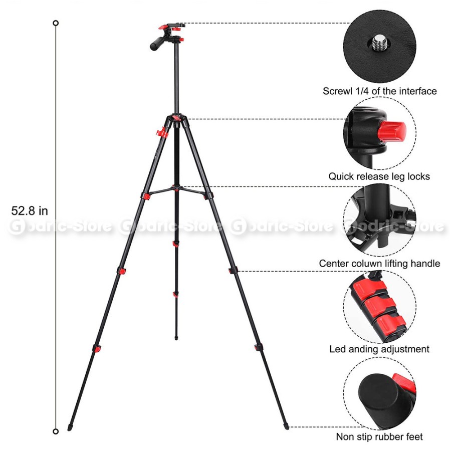 Takara Raiz 204 Tripod with Bluetooth Remote for Kamera / HP / Vlog