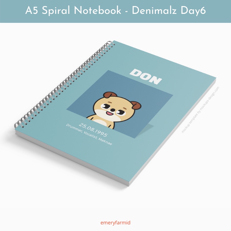 [PO] Notebook A5 Denimalz - DAY6 Characters