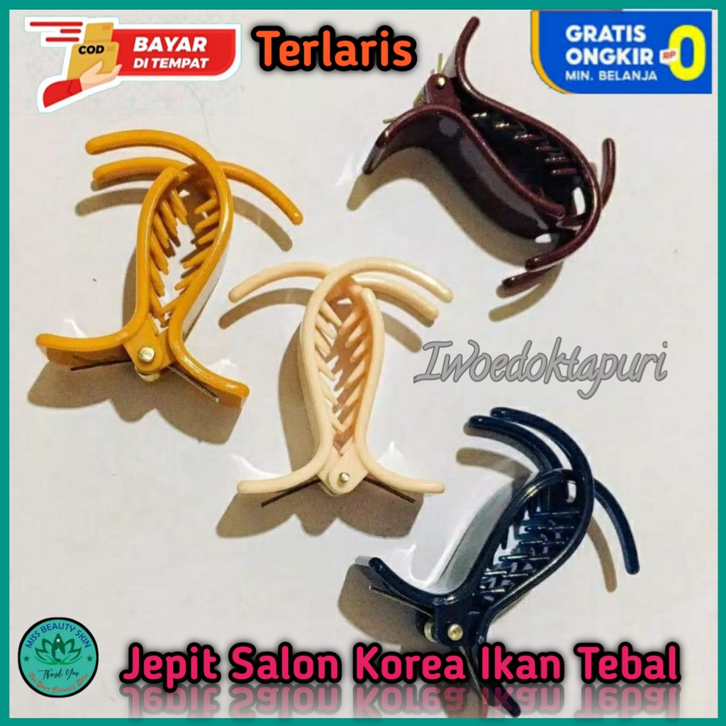 Jepit Rambut Salon Korea Import Anak Dewasa Bahan Tebal Jedai Terbaru Terlaris Model Ikan bukan Panj