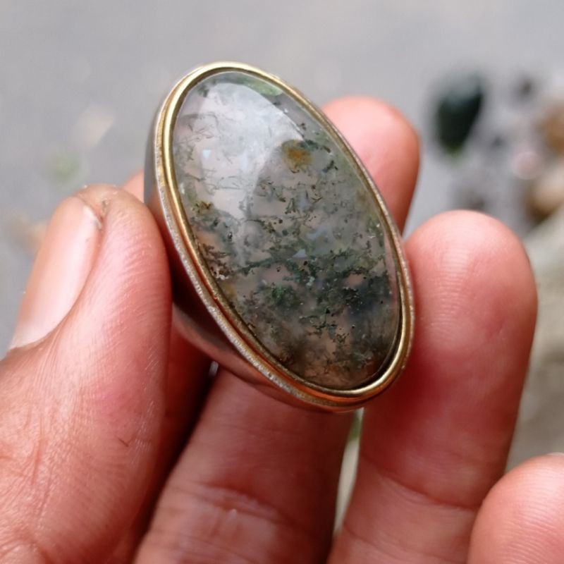 batu akik lumut super klawing