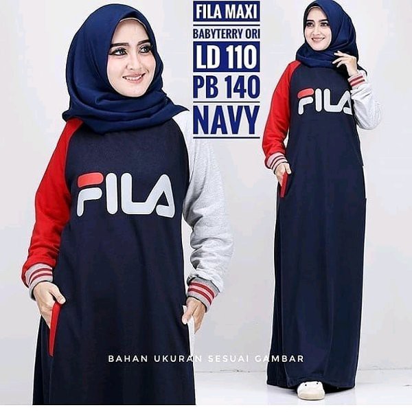 NEW RELEASE Baju Muslim Wanita Fila Dress Maxi AB    BL MURAHMERIAH