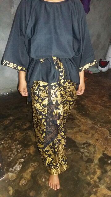 Batik Hazana Batwing Maura Couple - Sania Ruffle Batik Couple Garansi Termurah Shopee