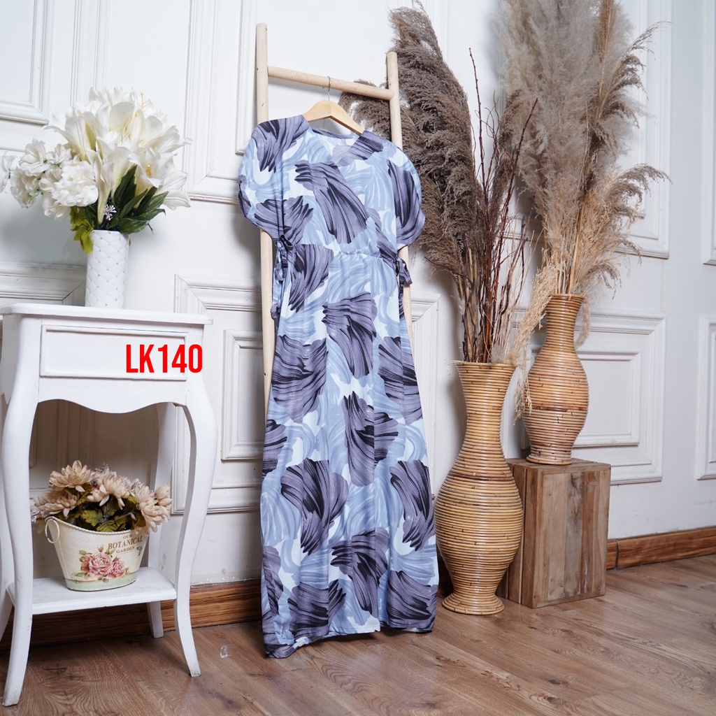 Daster Kimono Busui Panjang Semata Kaki Daster Viral Kekinian-LK140