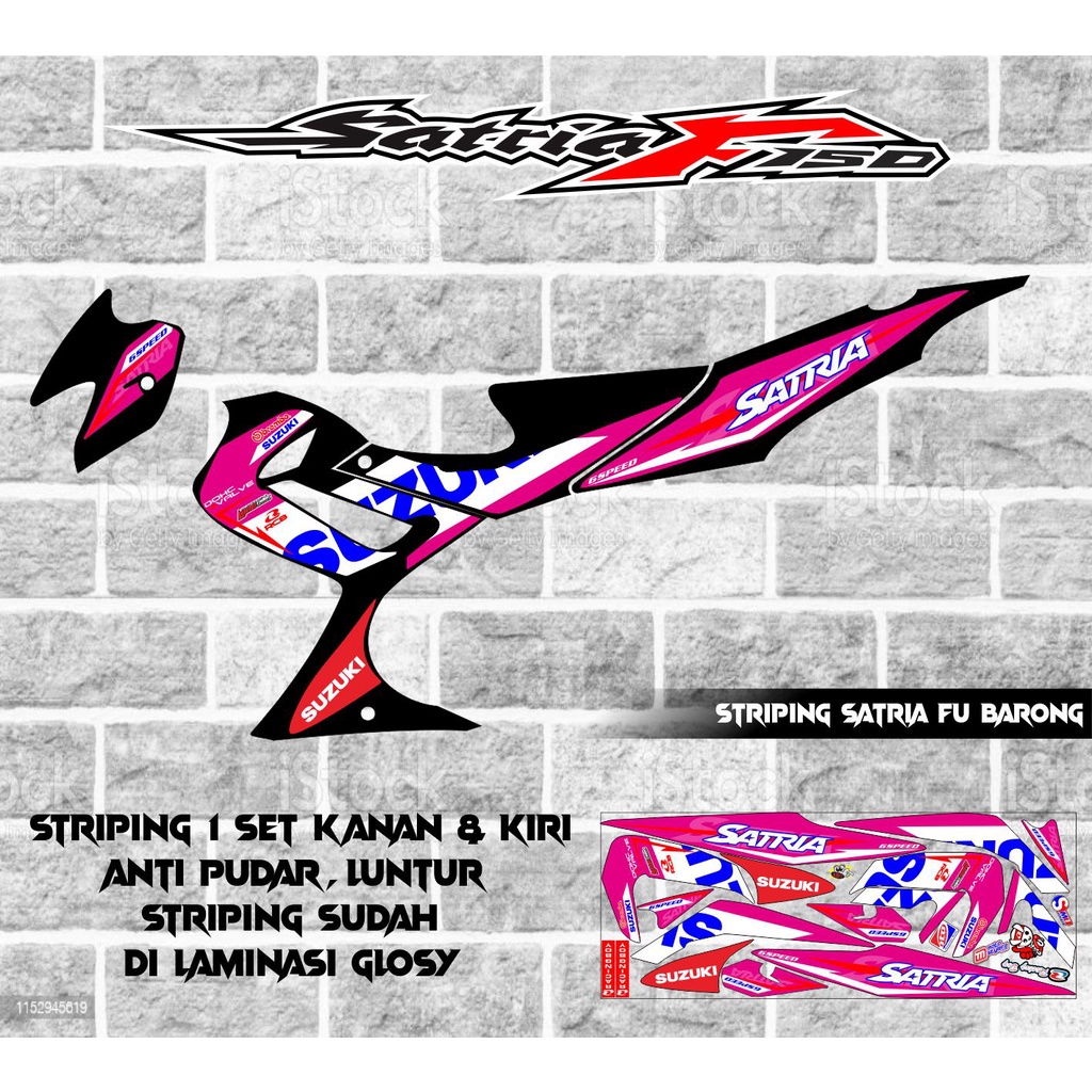 STRIPING VARIASI SUZUKI SATRIA FU BARONG