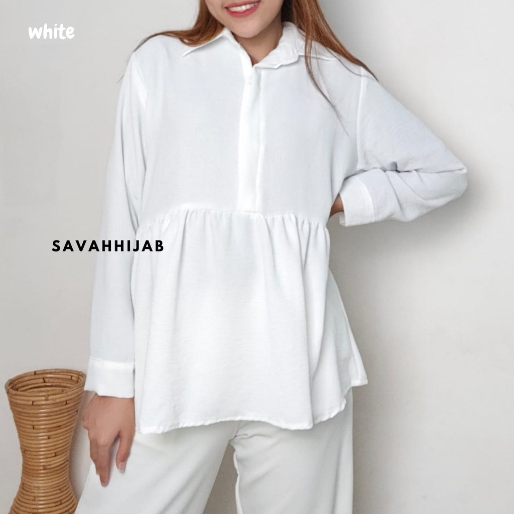 SAVAHHIJAB - 6796 CALLISTA BLOUSE/BLOUSE CRINKLE/BLOUSE WANITA