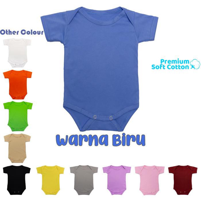312 Baju Bayi Jumper Bodysuits Katun Polos Jumpsuit Baby Newborn - Putih