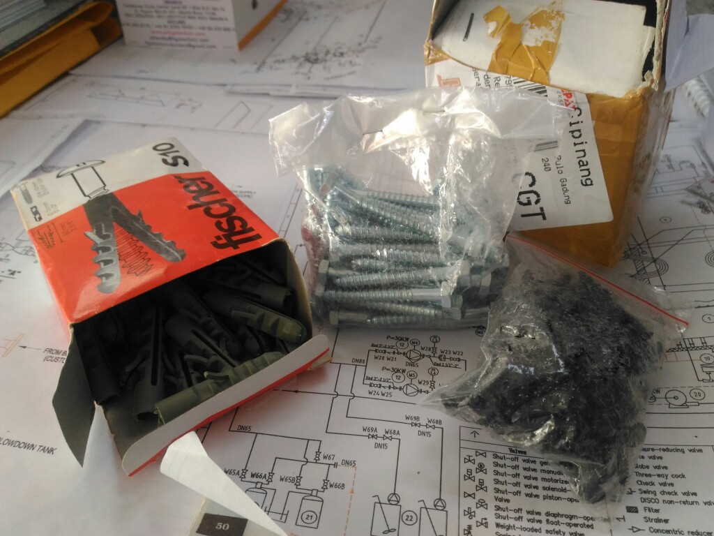 Skrup Gypsum Hitam 3 Cm Per Pcs