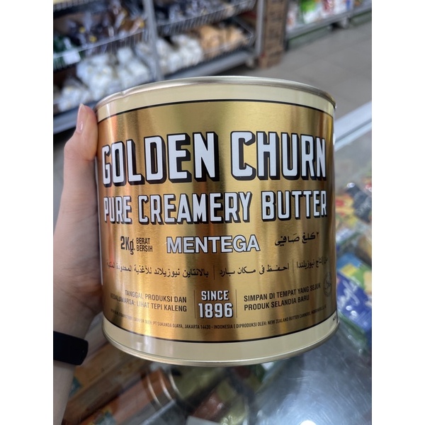 

Golden Churn pure creamy butter 2KG / mentega / margarin / margarine kaleng