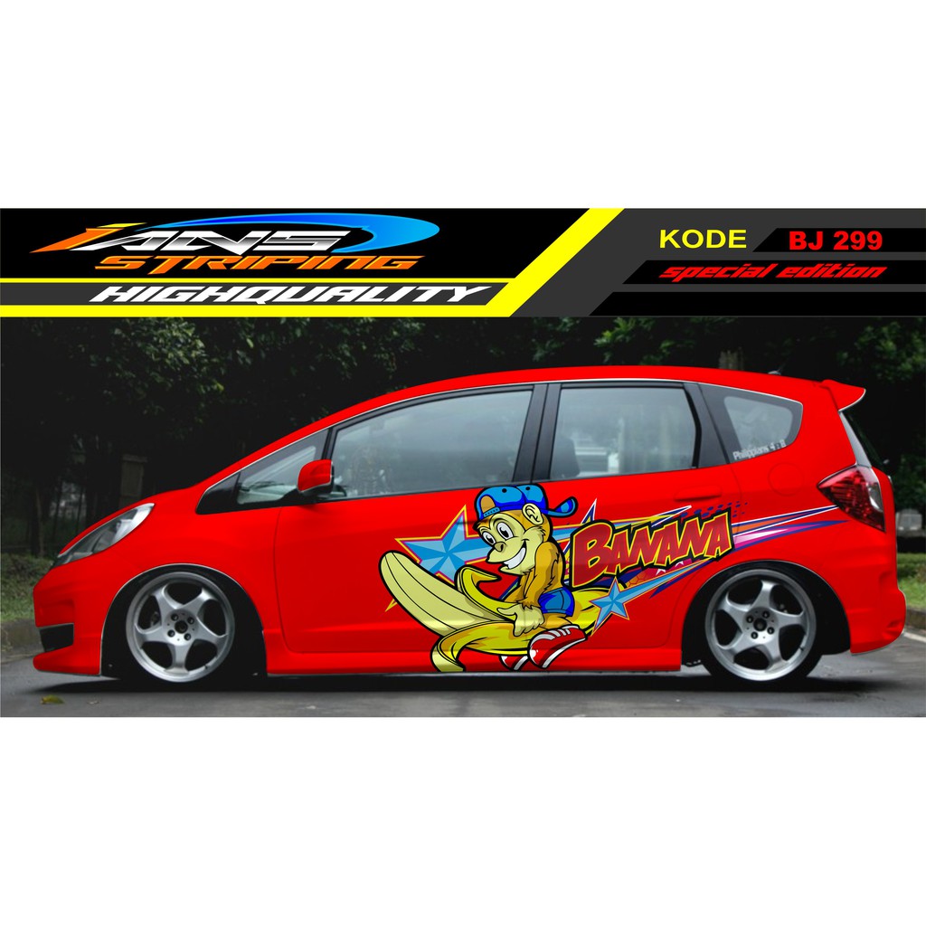 STICKER MOBIL JAZZ , BRIO , AGYA , YARIS / DECAL STICKER MOBIL / STIKER MOBIL