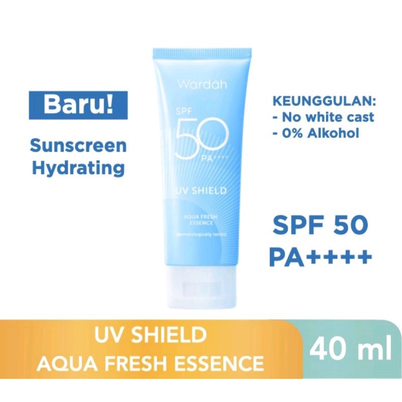 Wardah UV Shield Aqua Fresh Essence SPF 50 PA ++++ 30 ml - Sunscreen 0% Alkohol