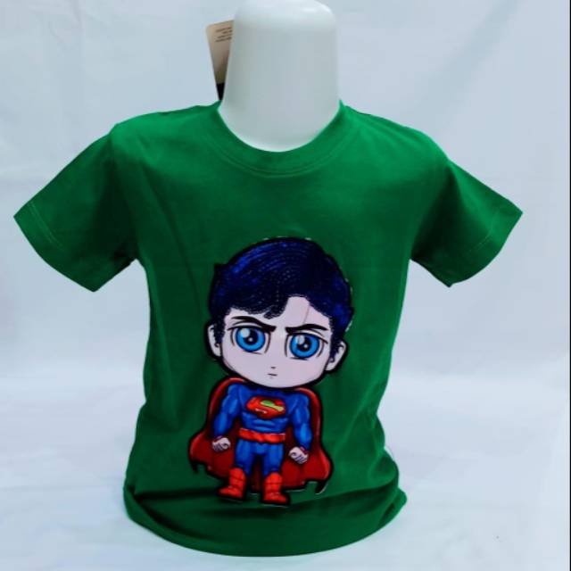 Baju kaos anak- kaos anak LED superhero