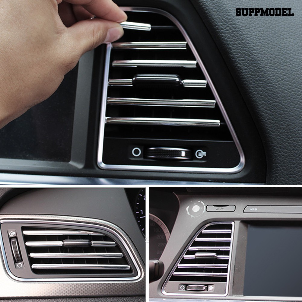 ✔ Suppmodel 10Pcs Car Auto Air Outlet Vent Interior Decorative Stickers Decals Strip Accessory