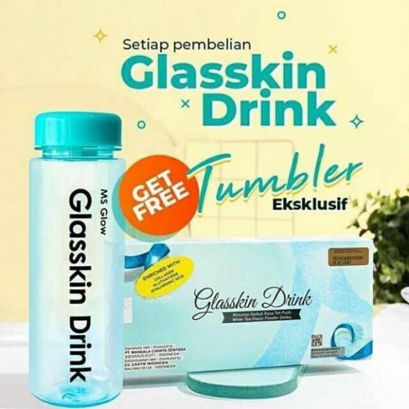 BISA COD MS GLOW GLASSKIN DRINK / GLASKIN MS GLOW FREE TUMBLER