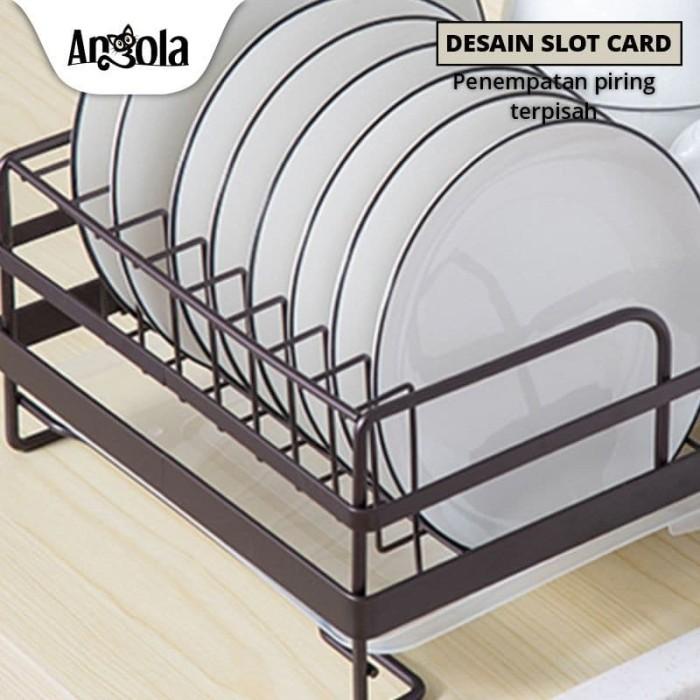 Angola Rak Piring G04 Tempat Pengering Piring/Mangkuk/Gelas Rak Dapur Terlaris