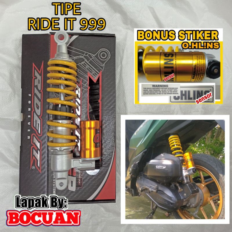 Shock ride it tabung bawah vario 125 150 beat fi scoopy esp karbu shockbreaker belakang single matic