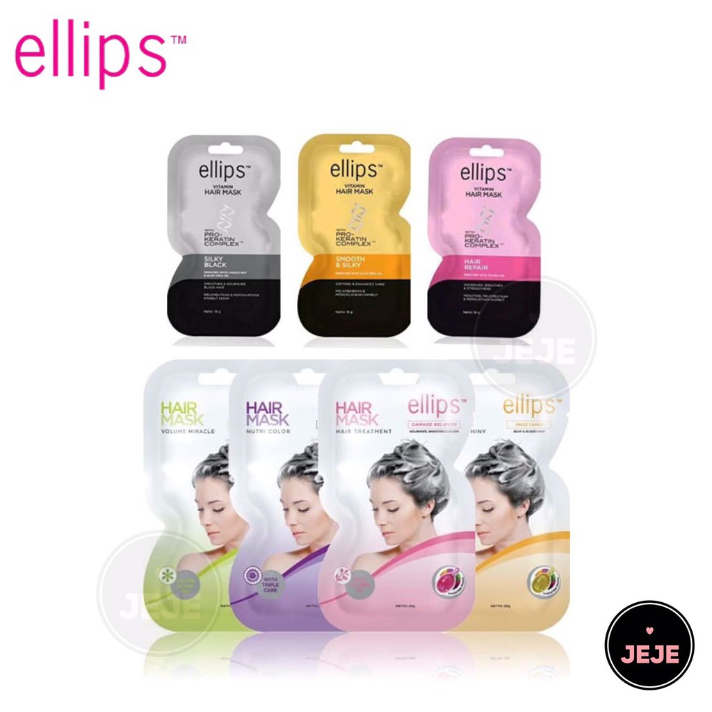 Ellips Vitamin Hair Mask 20gr | Pro Keratin 18gr |  Masker Rambut