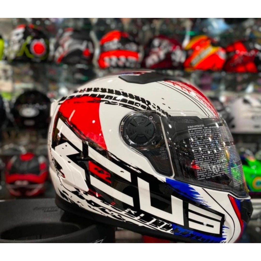 Helm Zeus|Helm ZS813 AN13 White Red Blue
