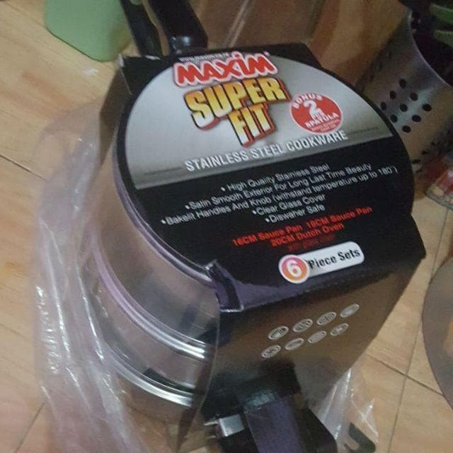 MAXIM SSP108 PANCI SUPER FIT STAINLESS 3 Set