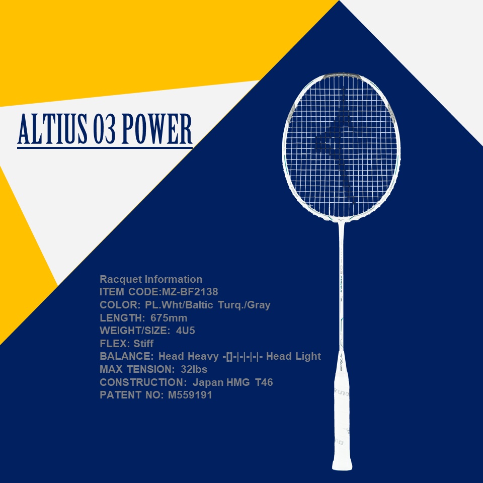 RAKET BADMINTON MURAH MIZUNO ALTIUS 03 POWER ORIGINAL