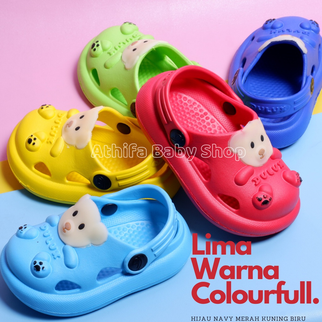 Sepatu Sandal Anak Perempuan Laki Karakter Baby Bear Usia 6 7 8 9 10 11 Bulan 1 2 3 Tahun Size 20-25 Sepatu Sendal Baim Gunung Karet Balita Prewalker Bayi Cowok Cewek -Dulux 378E-